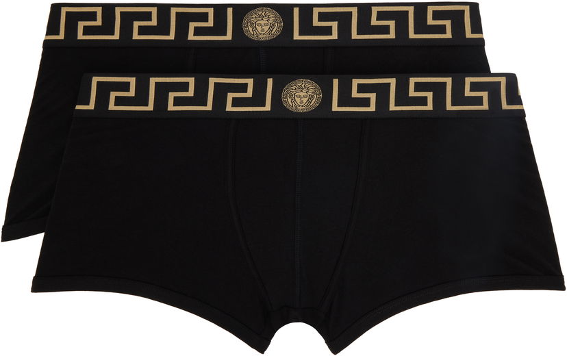 Boksarice Versace Versace Two-Pack Greca Border Boxer Briefs Črna | AU10181_1A10011