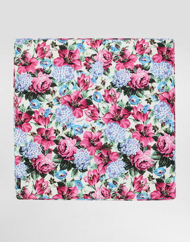 Šala Dolce & Gabbana Dolce & Gabbana Floral Print Interlock Blanket Bela | LNJAE7II7HTHA5MH, 1