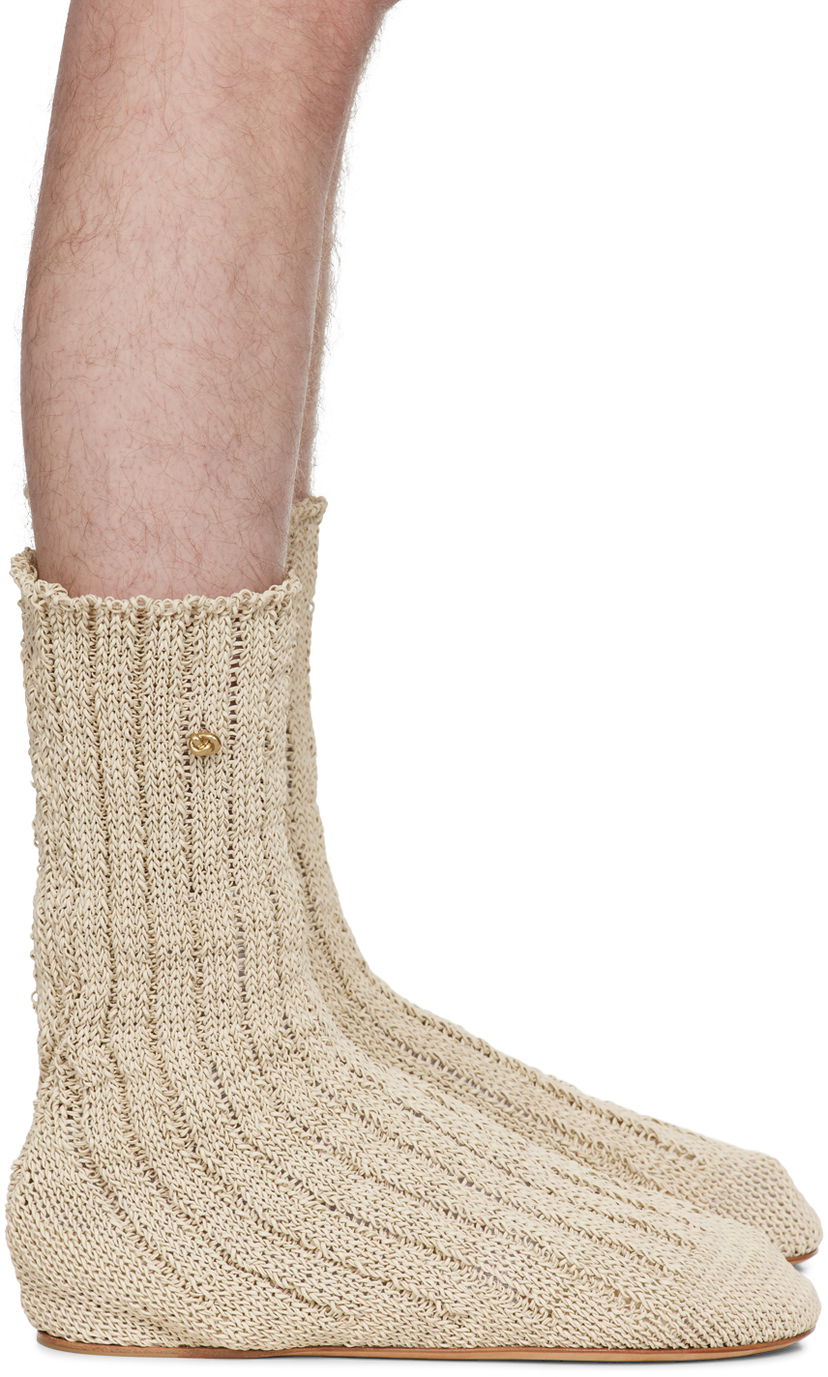 Superge in čevlji Bottega Veneta Domenica Boots Bež | 765163 V3H60