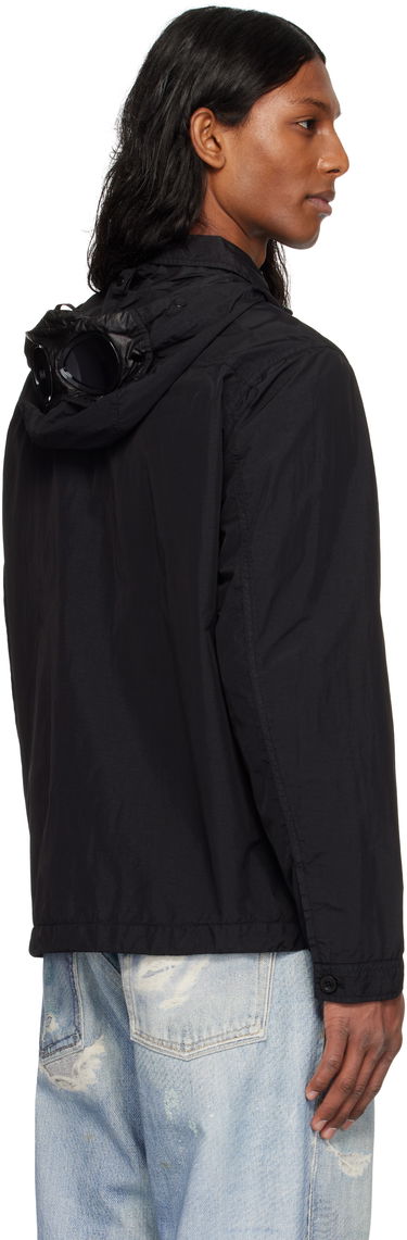 Vetrovka C.P. Company C.P. Company Flatt Nylon Goggle Overshirt Jacket Črna | 18CMOS090A-005991G, 2