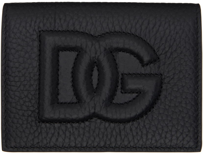 Denarnica Dolce & Gabbana Logo Leather Card Holder Črna | BP1643AT489