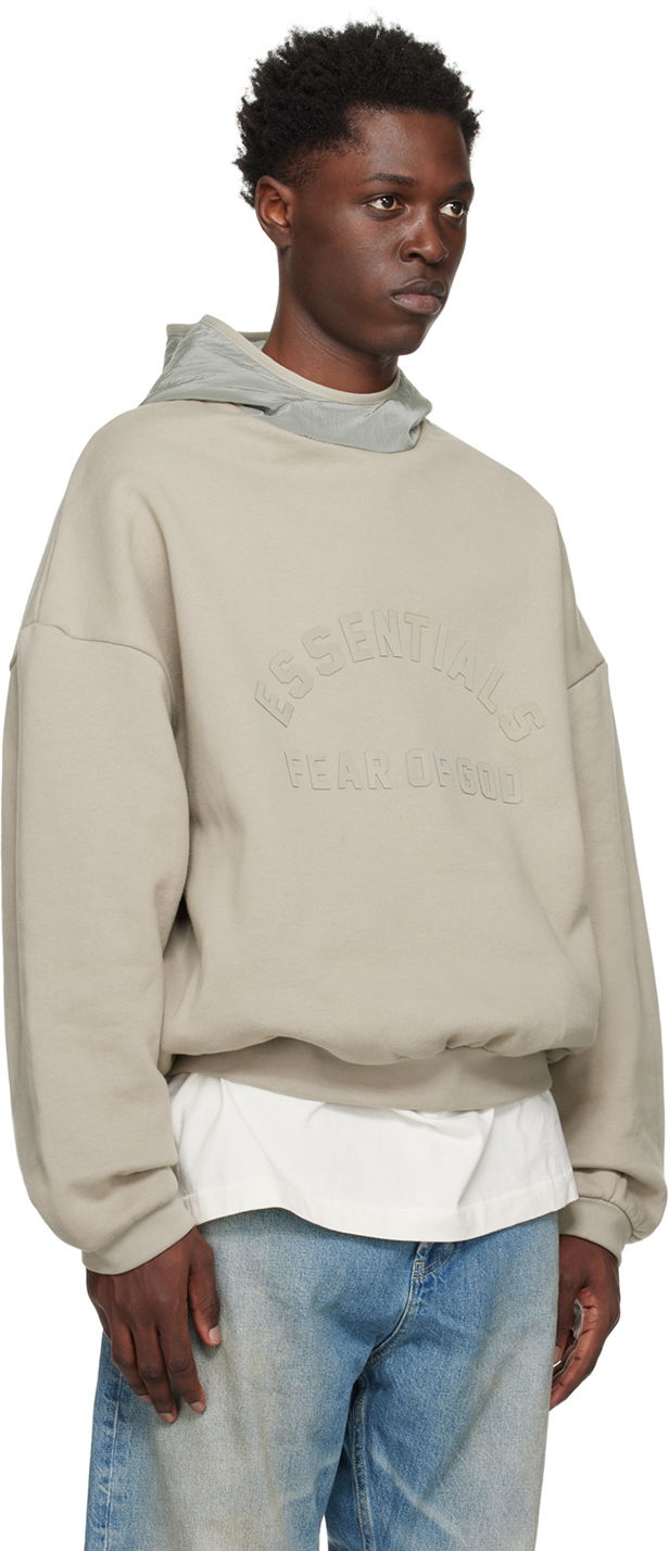 Pulover Fear of God Essentials Nylon Fleece Hoodie Siva | 202SP244315F, 1