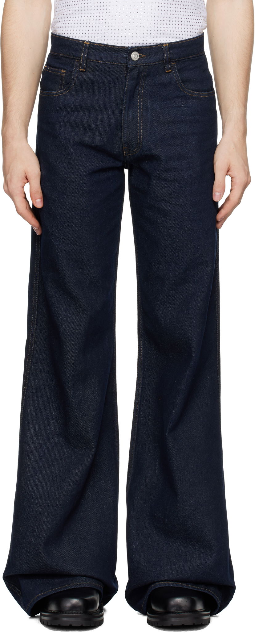 Kavbojke Coperni Coperni Wide Leg Jeans Modra | COPP95F2013MEN