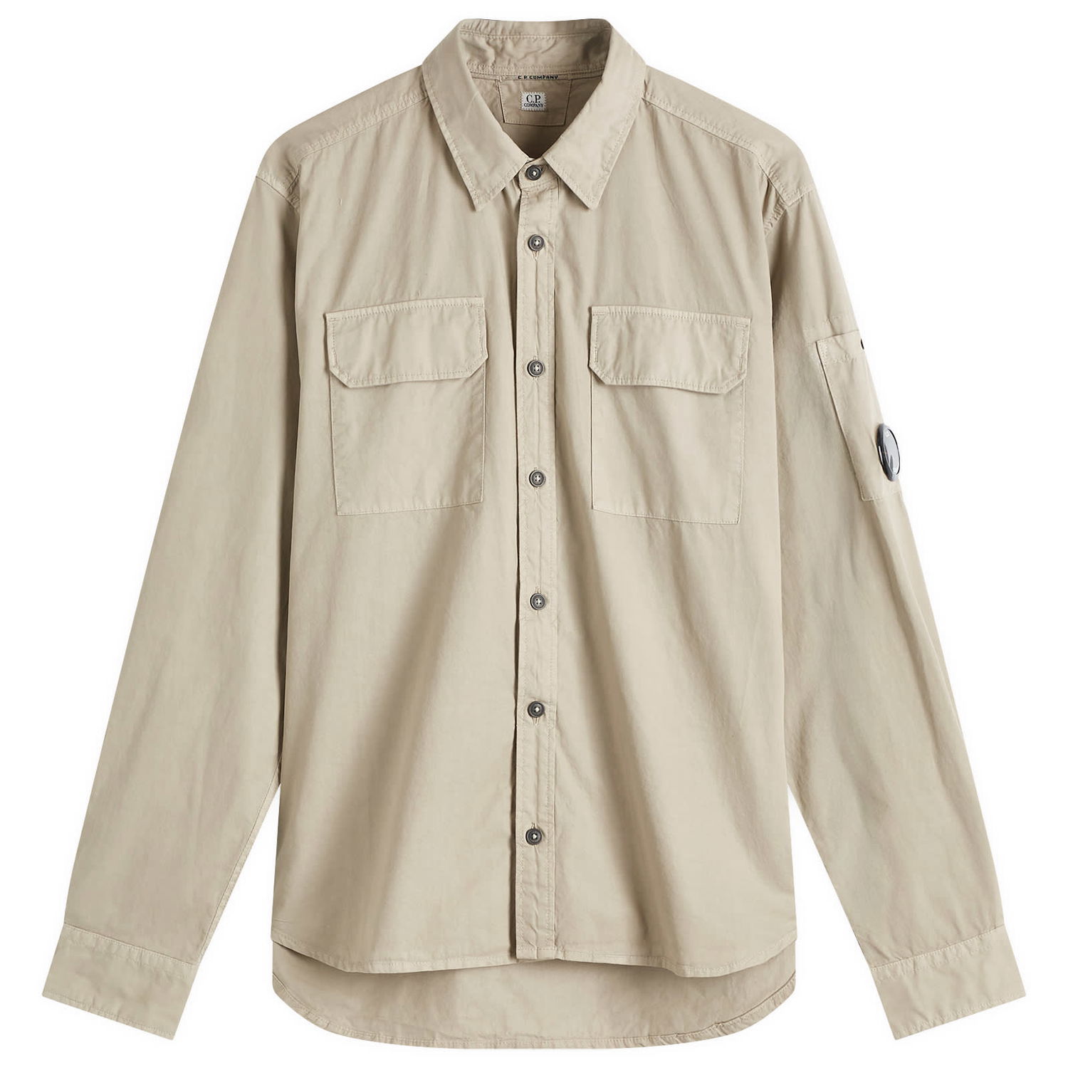 Srajce C.P. Company C.P. Company Gabardine Lens Button Overshirt Bež | 18CMSH140A-110143G-327, 0