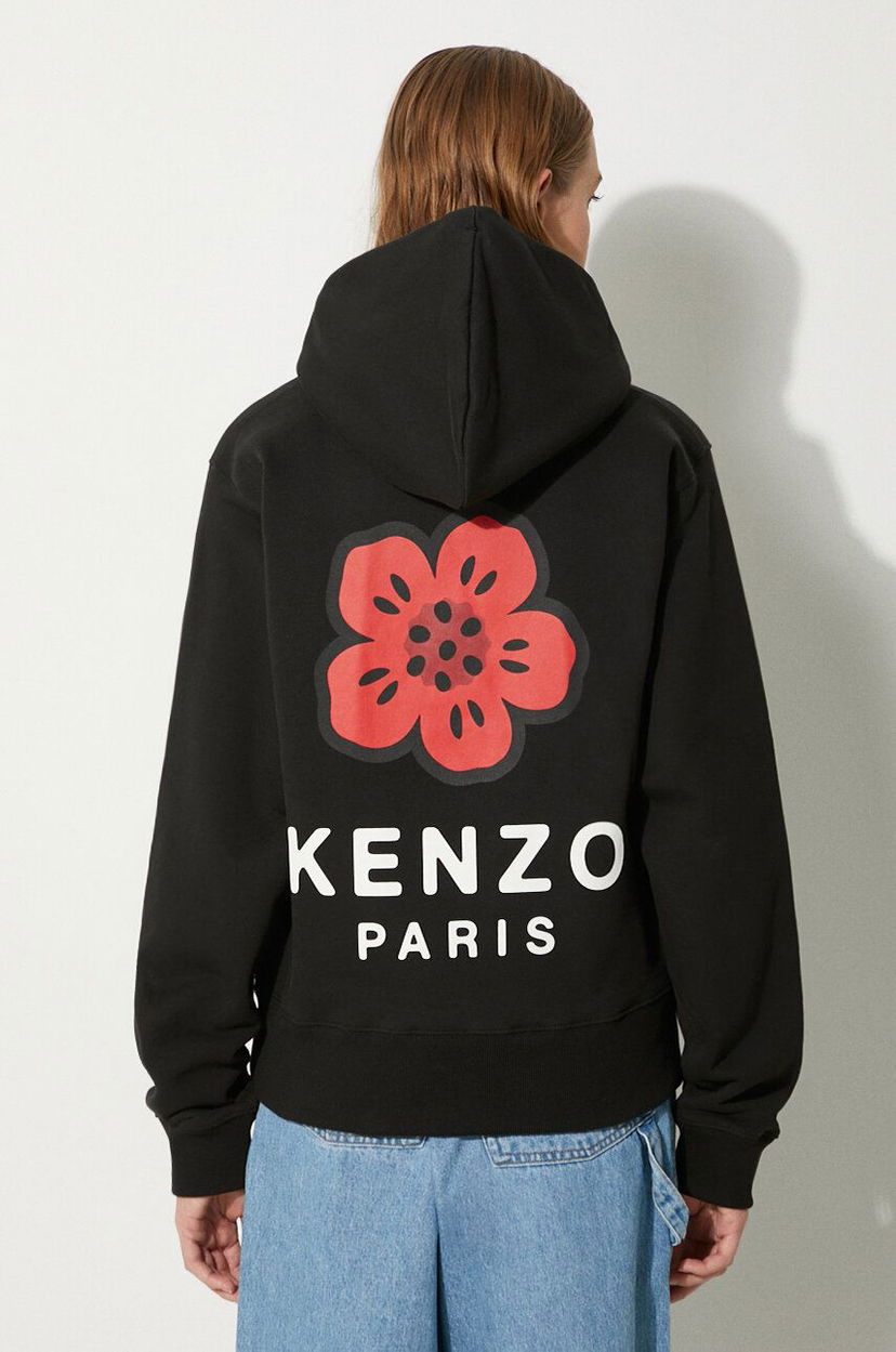 Pulover KENZO Boke Placed Hoodie With Print Črna | FE62SW1624MT.99J