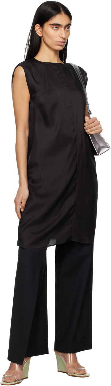 Obleke Maison Margiela MM6 Maison Margiela Silk Shift Midi Dress Črna | S52DA0064 M35244, 3