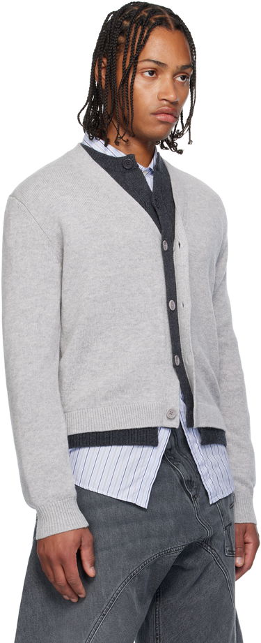 Pleteni pulover JW Anderson JW Anderson Layered Cardigan Siva | KW1434-YN0423, 1