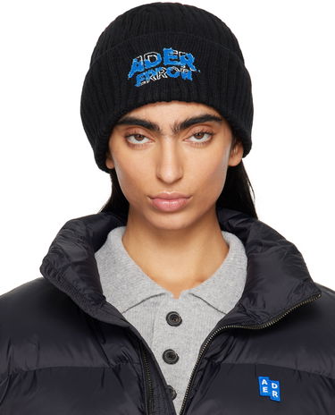 Beanie ADER ERROR Logo Embroidered Beanie Črna | BN26FYHW0501BK, 0
