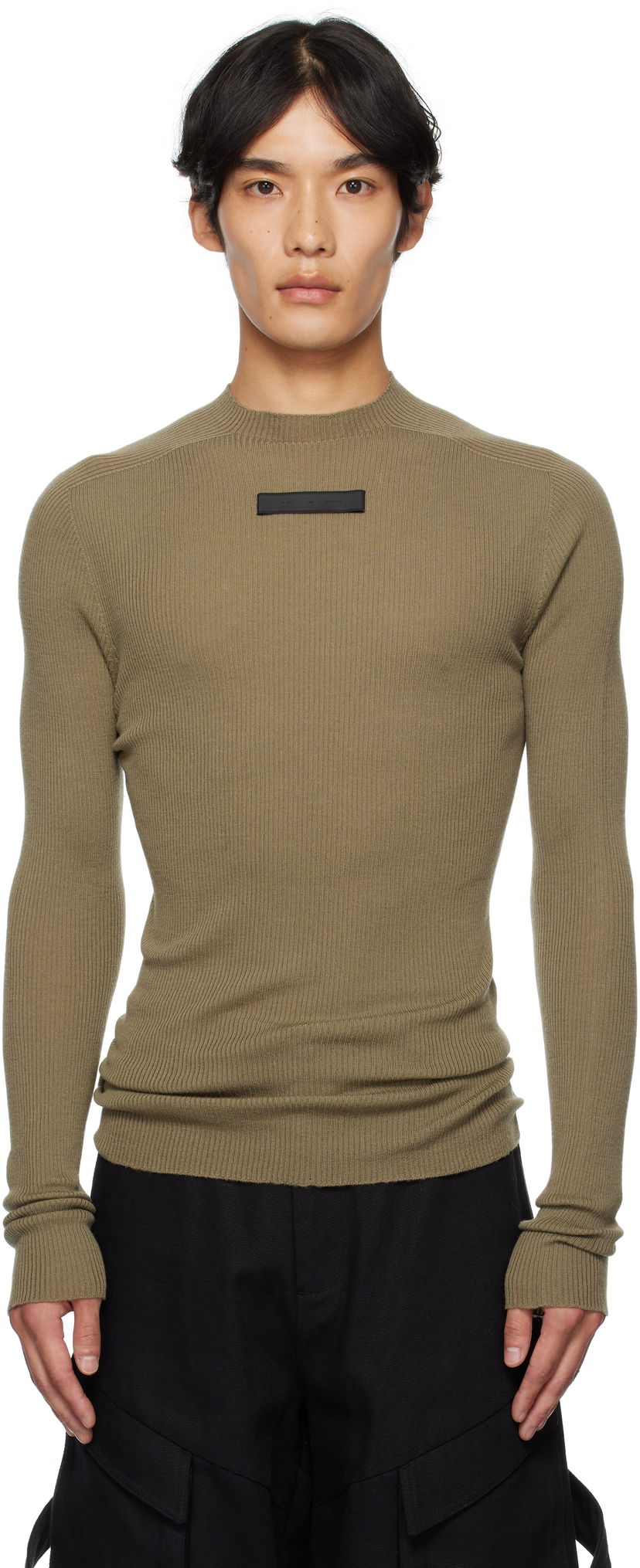 Pleteni pulover HELIOT EMIL HELIOT EMIL Isotropy Knit Long Sleeve Sweater Zelena | PREAW25_M_07_077_DST19