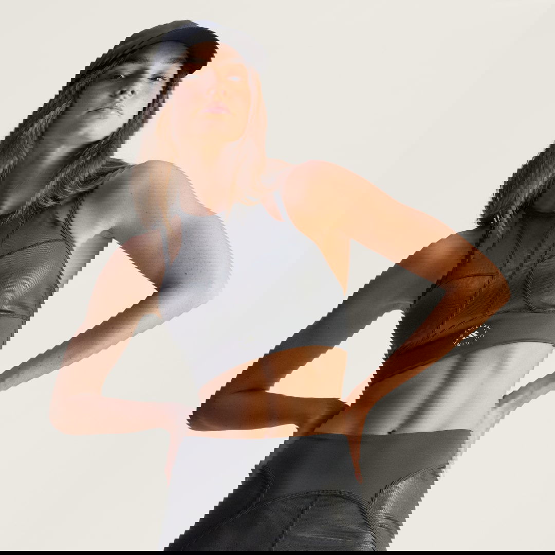 Krop-top adidas Performance adidas by Stella McCartney Training Micro Dot Crop Top Črna | JM6089, 0