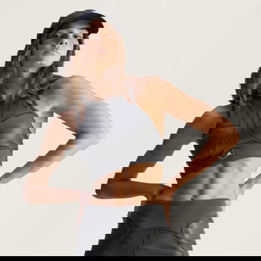 Krop-top adidas Performance adidas by Stella McCartney Training Micro Dot Crop Top Črna | JM6089, 0