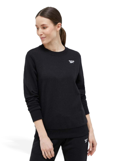 Pulover Reebok Identity Small Logo French Terry Crew Sweatshirt Črna | H54761