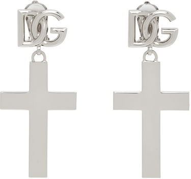 Uhani Dolce & Gabbana Dolce&Gabbana Cross Drop Earrings Kovinski | WEQ4C1 W1111, 0