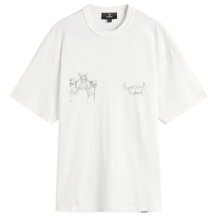 Majica Represent Clo Represent Hand Drawn Thoroughbred Dogs T-Shirt Bela | MLM100383-72