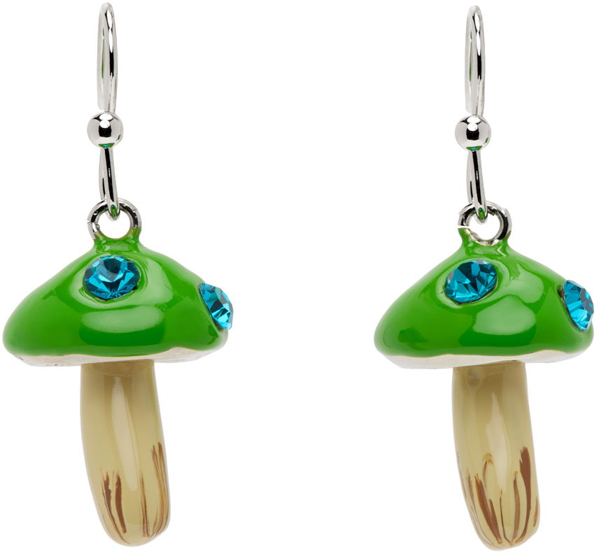 Uhani Marni SSENSE x  Mushroom Earrings Zelena | ORMV0486A0 P6527, 0
