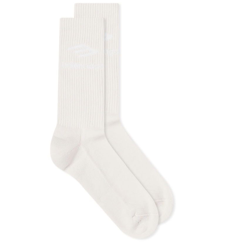 Nogavice Balenciaga Logo Socks Bela | 789032-4E2B7-9177