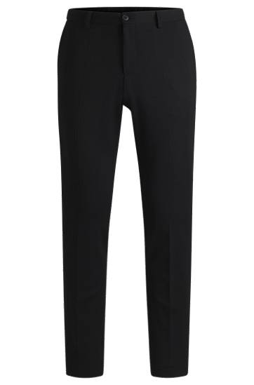 Hlače BOSS Slim-Fit Stretch Washable Trousers Črna | 50535084