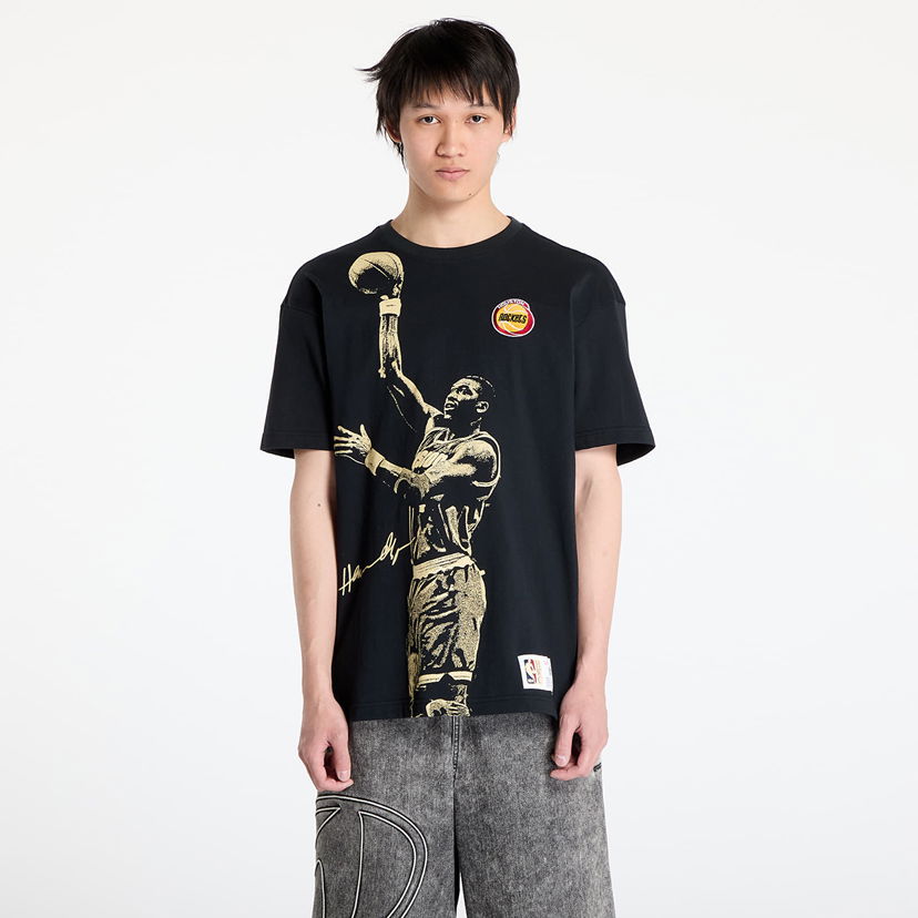 Majica Mitchell & Ness Mitchell & Ness Houston Rockets Hakeem Olajuwon Vintage Graphic T-Shirt Črna | NN12306-HROBLCK