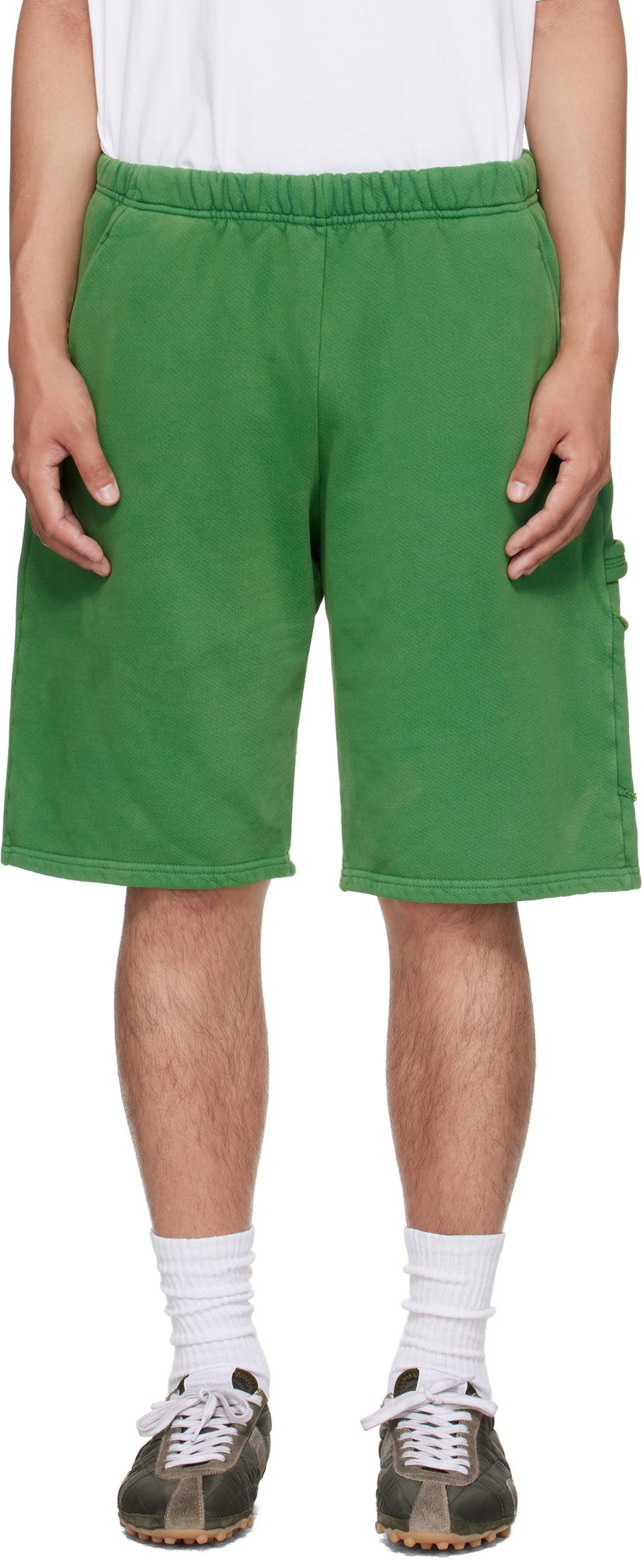 Kratke hlače LES TIEN Les Tien Heavyweight Utility Shorts Zelena | CF-3100-PD