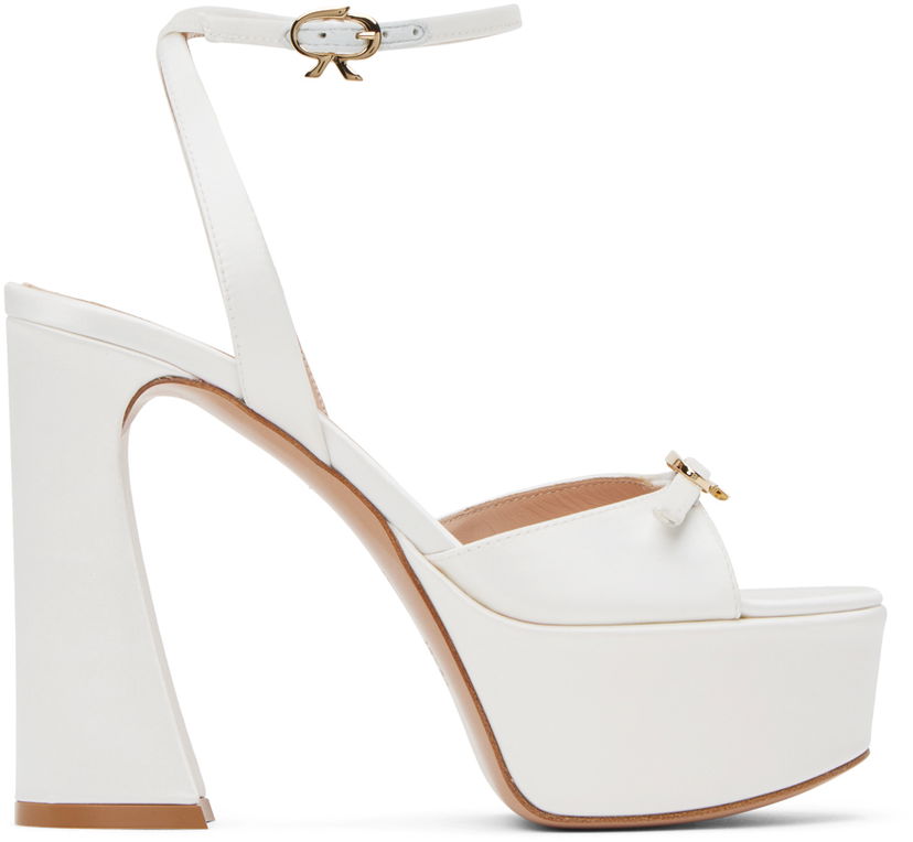 Superge in čevlji Gianvito Rossi Gianvito Rossi Maddy Platform Heeled Sandals Bela | G32239.70RIC.RAS