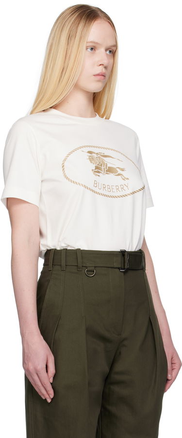Majica Burberry Burberry Knight Stamp Cotton T-Shirt Bela | 8109817, 1