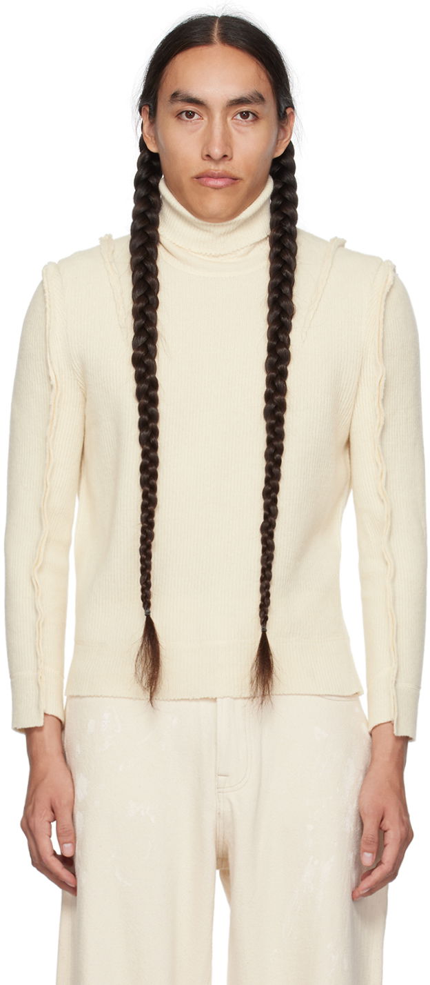 Pleteni pulover R13 R13 Flat Sleeve Turtleneck Bež | R13WY166-Y032A, 0