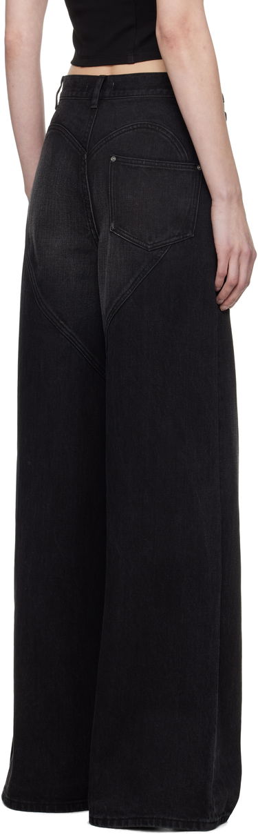 Kavbojke Area AREA Wide Leg Crystal Slit Jeans Črna | 0000P02333, 2