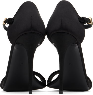 Superge in čevlji Dolce & Gabbana Satin T-Bar Heeled Sandals Črna | CR1766 A7630, 1