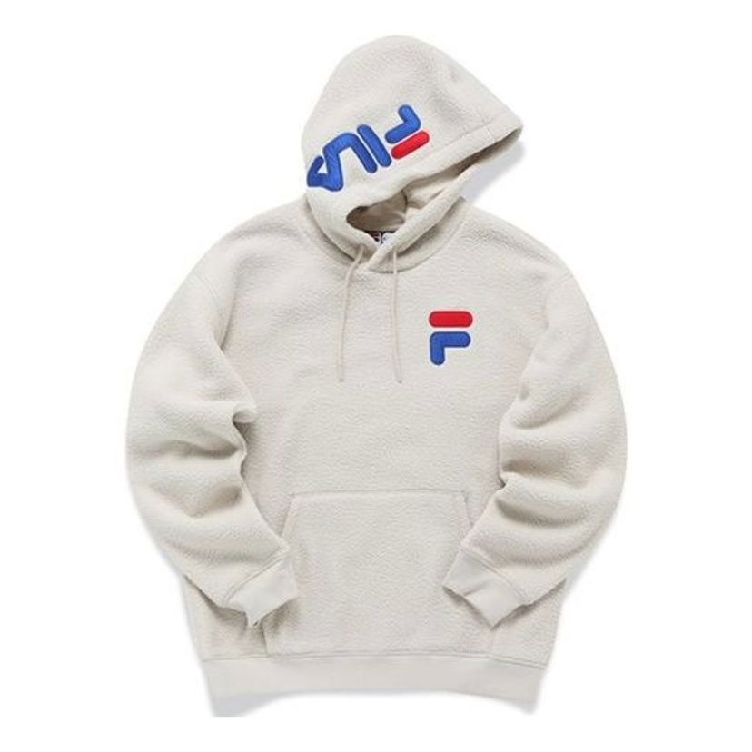 Pulover FILA Fleece Hoodie With Logo Print Bež | T11U146201F-IV