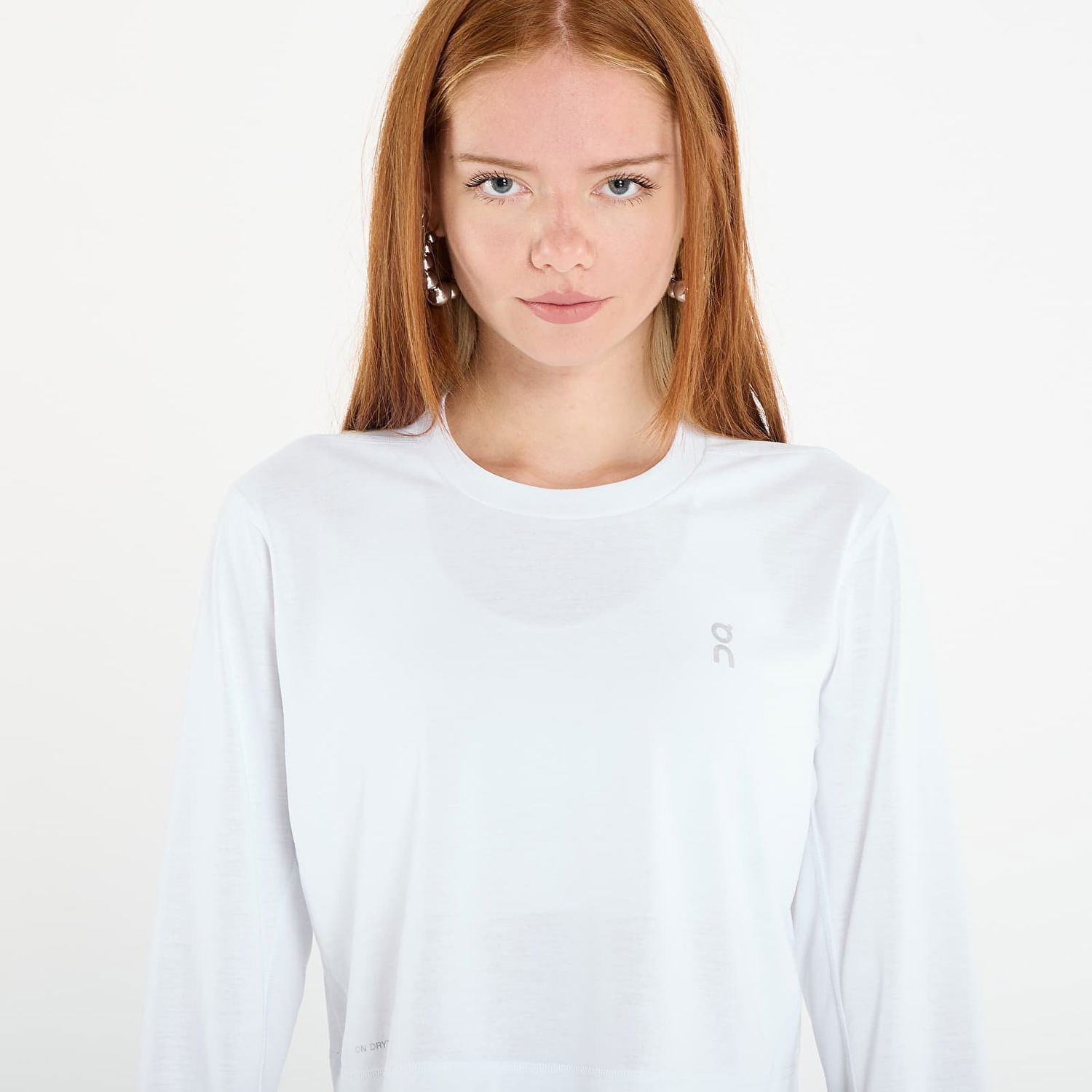 Majica On Running Women's Cropped Long Sleeve Running T-Shirt Bela | 1WF30650069, 1