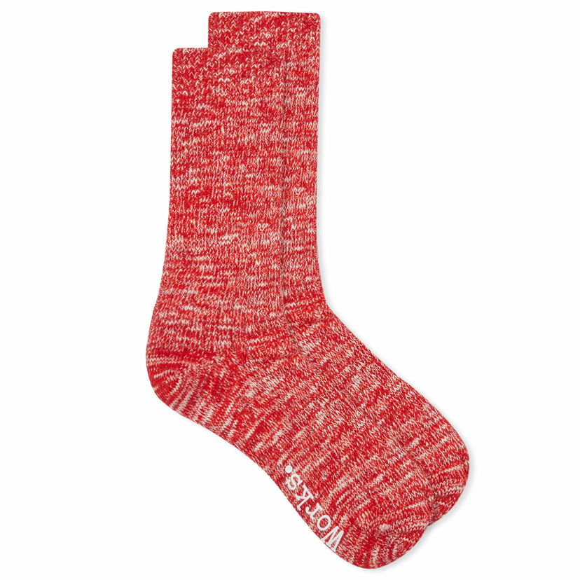 Nogavice Universal Works Universal Works Slub Socks, Size Large Rdeča | 23771-RED