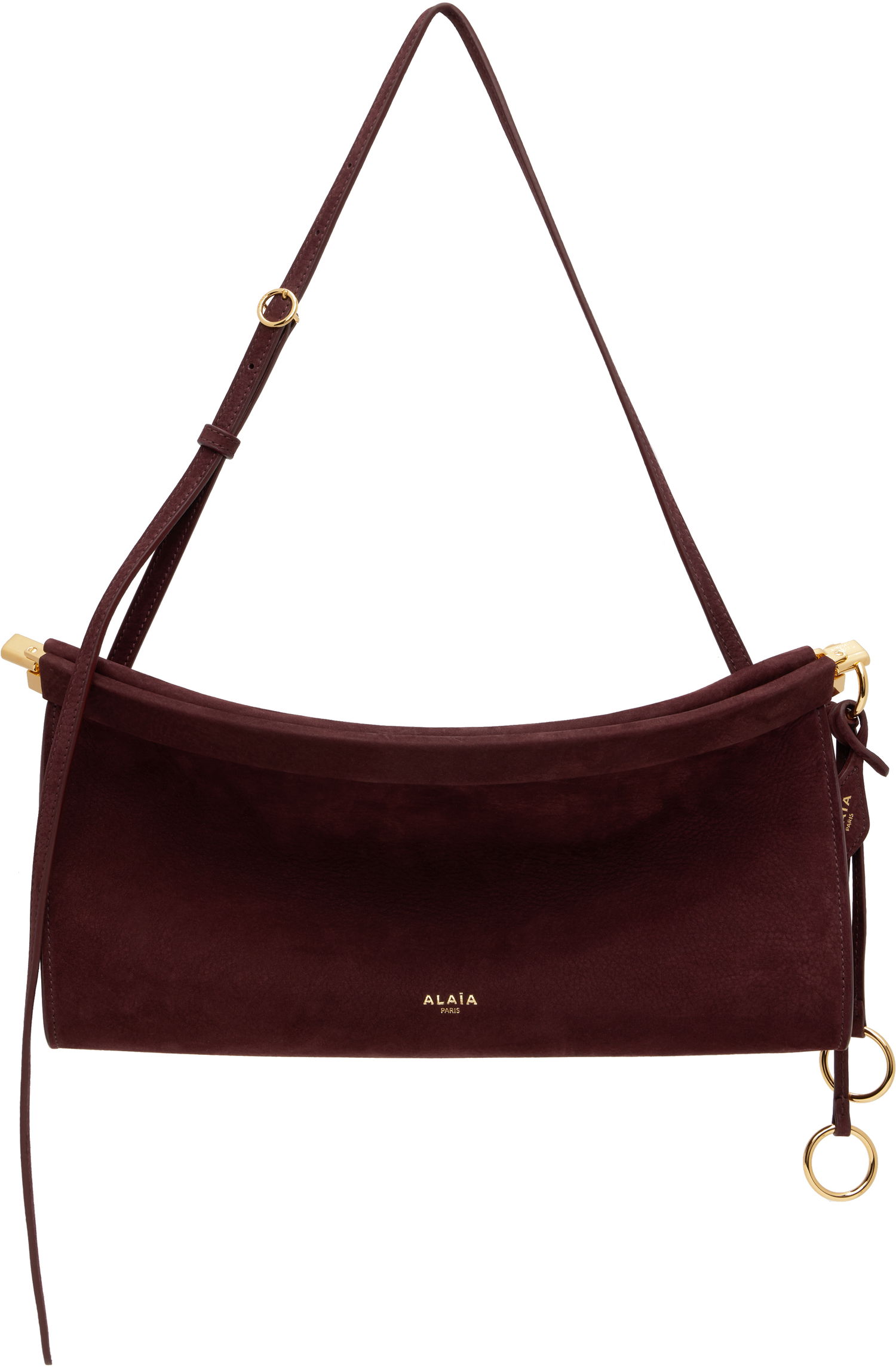Torbica Alaïa ALAÏA 'Le Click' East West Medium Suede Bag Bordo | AA1S01430CA214, 0