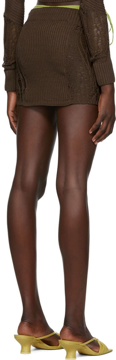 Krila GUIZIO Guizio Knit Mini Skirt Rjava | MCMS 2, 2