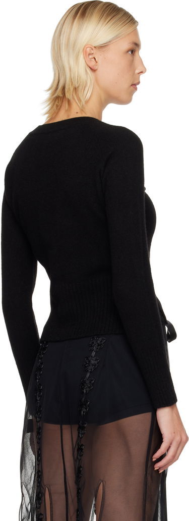 Pleteni pulover Simone Rocha Simone Rocha Embellished Cashmere Cardigan Črna | COMK3B 0667, 2