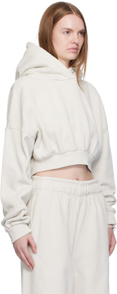 Pulover Entire Studios Entire Studios Cropped Heavy Hoodie Bež | ES2392RI, 1
