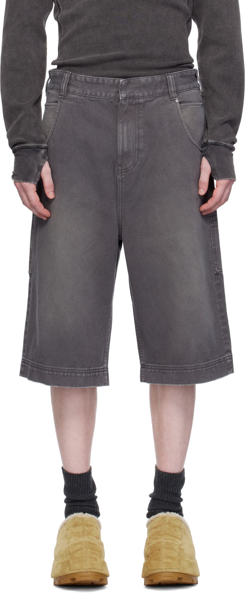 Kratke hlače Entire Studios Entire Studios D Denim Shorts Siva | ES2570SL
