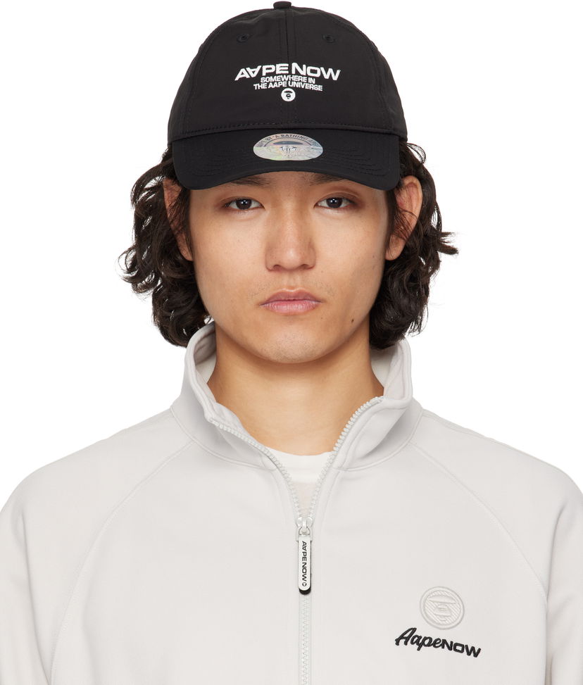 Kapa AAPE by A Bathing Ape AAPE by A Bathing Ape 'AAPE Now' Moonface Logo Cap Črna | AAPCPM5255XXOBKX