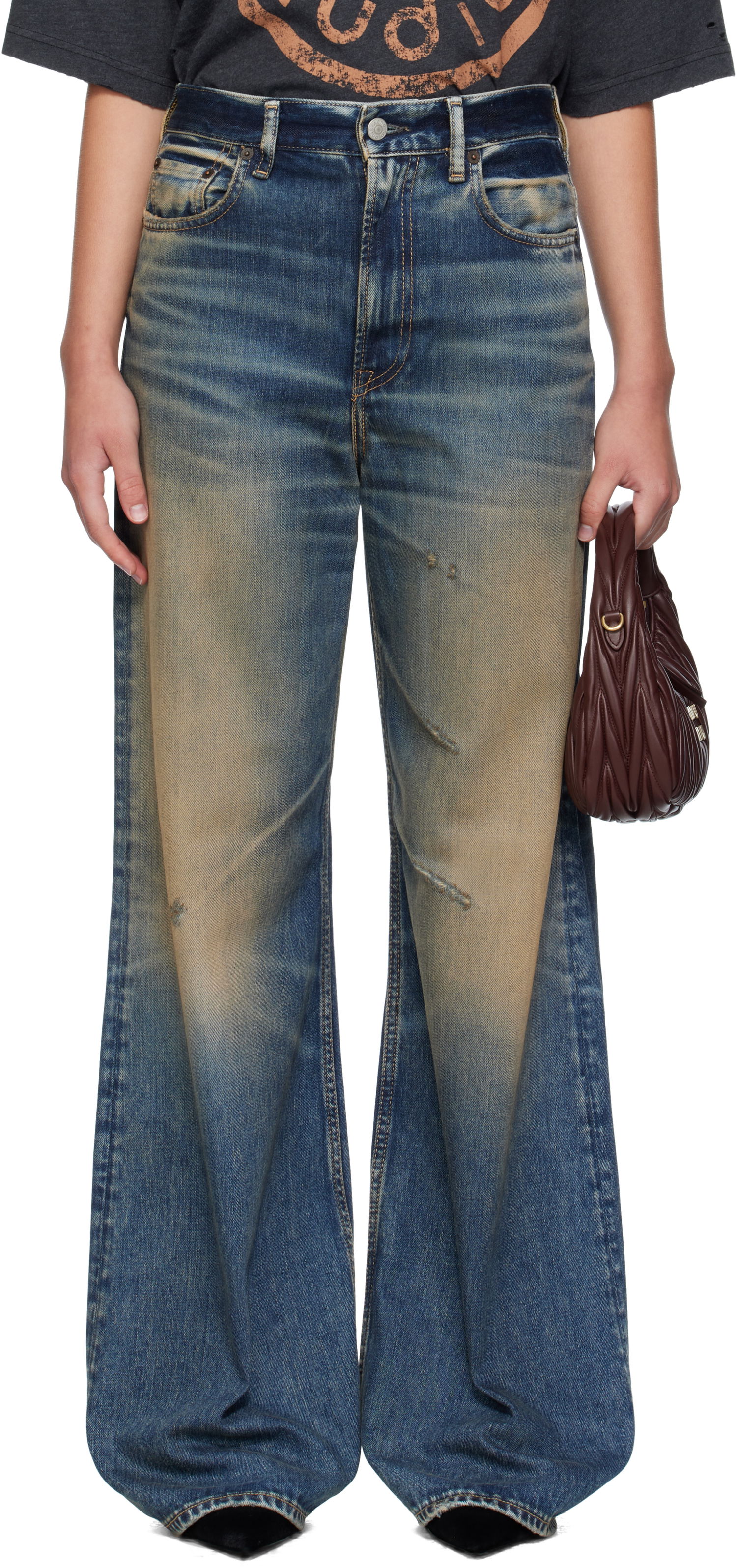 Kavbojke Acne Studios Acne Studios Regular-Fit 2022F Jeans Modra | A00543-, 0