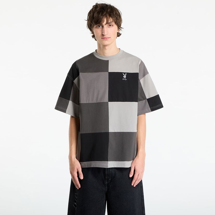 Majica Footshop Playboy x FTSHP Patchwork Tee UNISEX Grey Siva | FTSHP_511