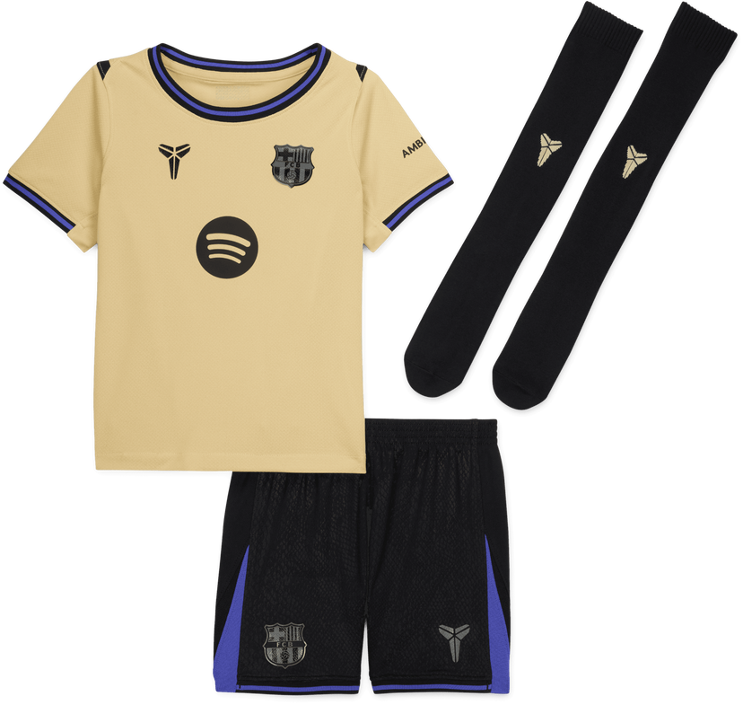 Dres Nike FC Barcelona Dri-FIT Minikit Away Jersey Set 2025/26 Rumena | hj5618-784