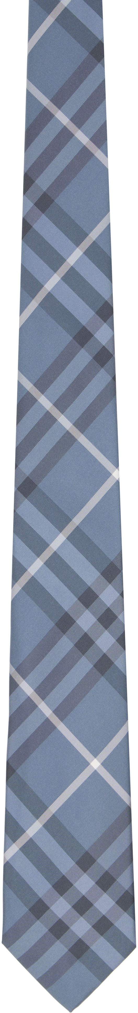 Šala Burberry Burberry Check Silk Tie Modra | 8109230