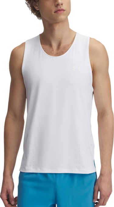 Majica brez rokavov Under Armour UA Launch Elite Singlet Bela | 1389800-100, 0