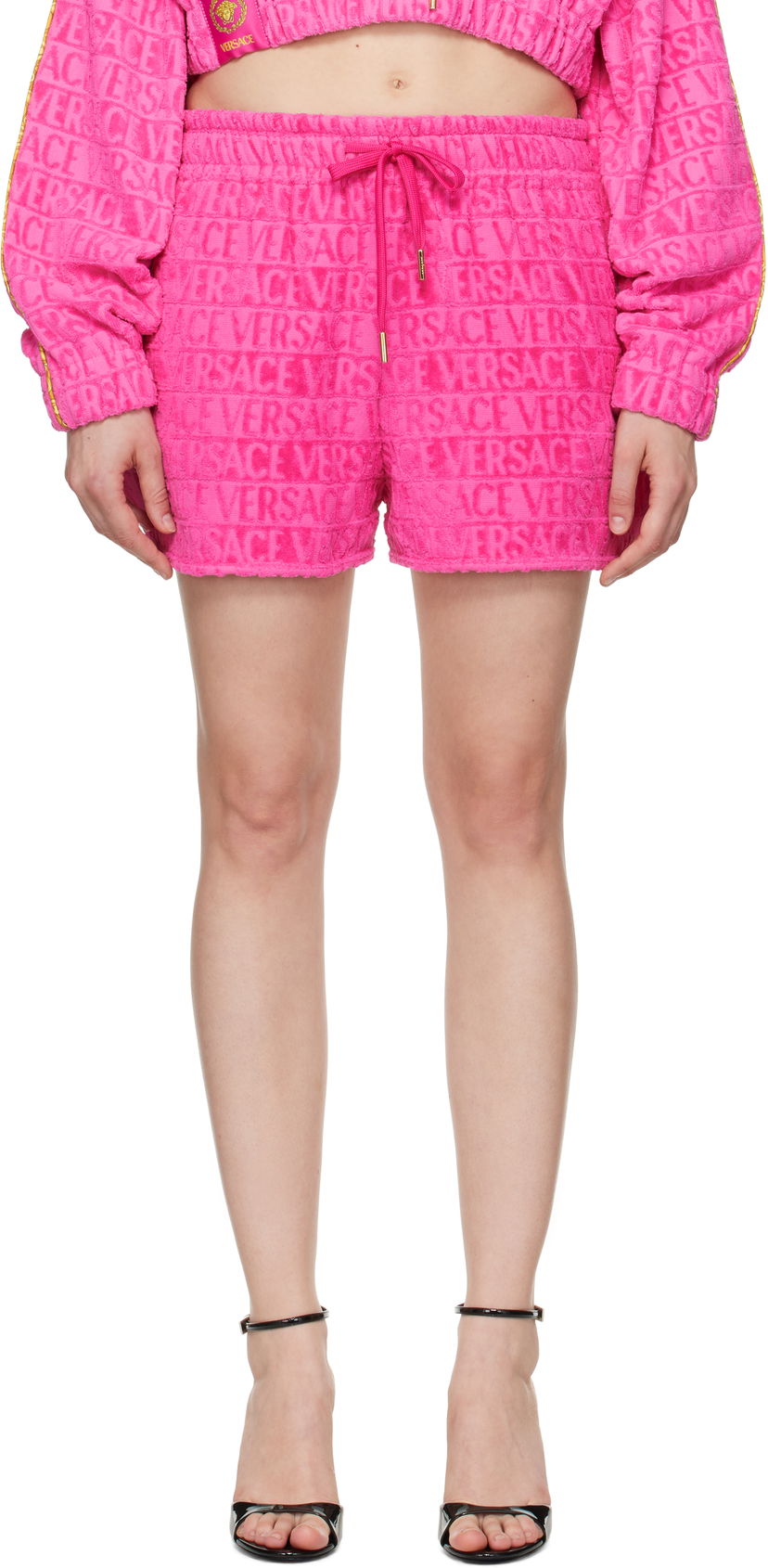 Kratke hlače Versace Versace 'I Heart Baroque' Shorts Roza | 1020145_1A14584