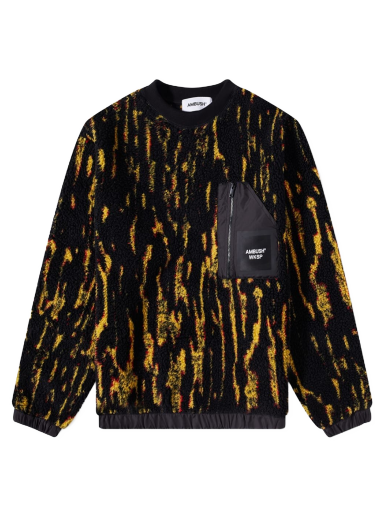 Pleteni pulover Ambush Printed Fleece Crewneck Rumena | BMBA027F22FAB0016510