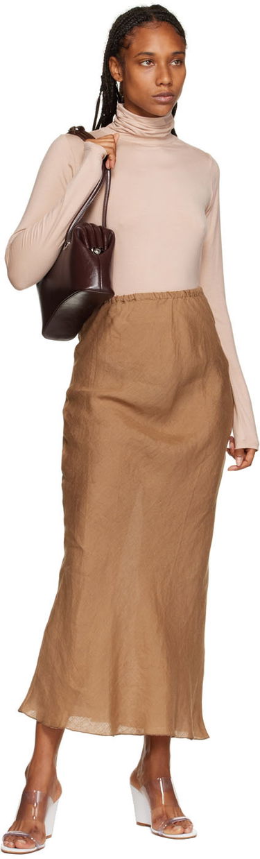 Pleteni pulover Baserange Bamboo Turtleneck Bež | TOTN, 3