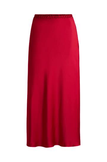 Krila BOSS Satin Maxi Skirt Rdeča | 50534585