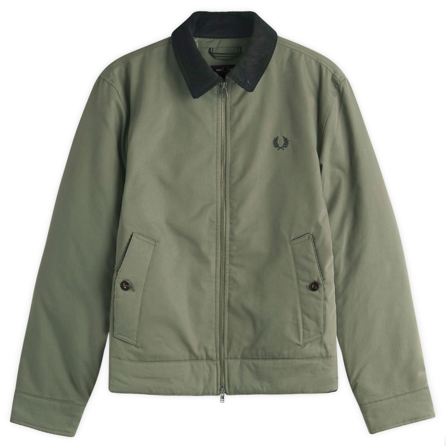 Jakna Fred Perry Fred Perry Cotton Caban Jacket, Size Large Zelena | J8535-W19, 0