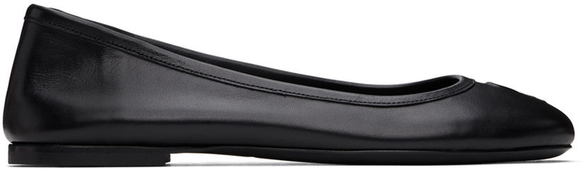 Oblačila AMI AMI Paris Round Toe Ami De Cœur Ballerina Flats Črna | FSV804.AL0069