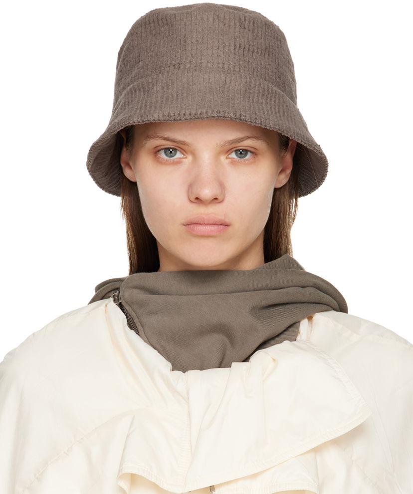 Klobuk Rick Owens Corduroy Bucket Hat Siva | DA02B4475 HC