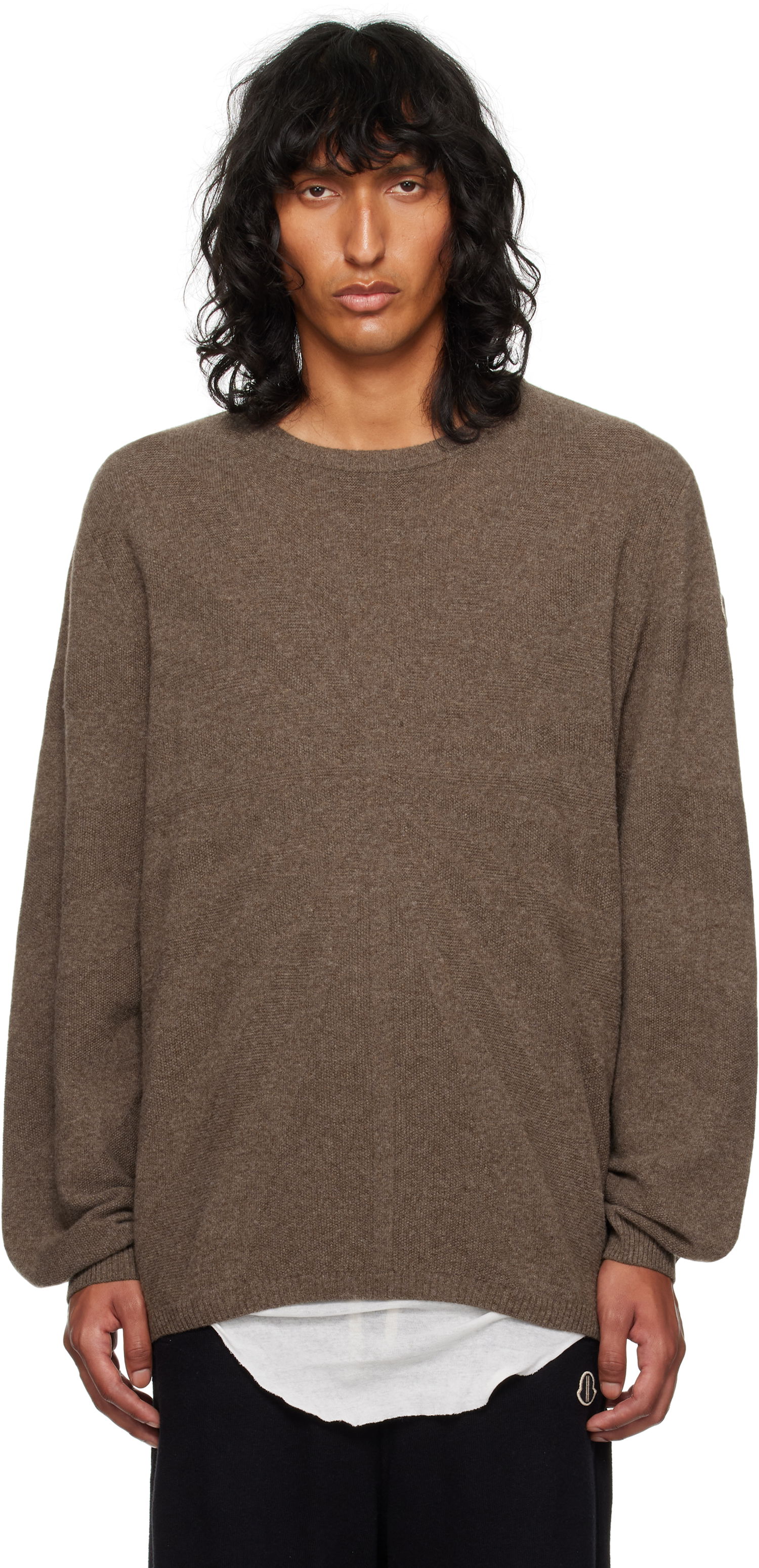 Pleteni pulover Rick Owens Round Neck Sweater Siva | MU02D9C02 M4281, 0